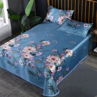 夏季提花凉席冰丝席三件套可机洗单双人1.5米1.8米床单款折叠席子