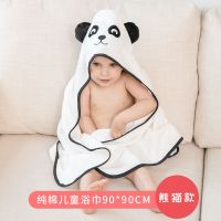 儿童连帽浴巾吸水不掉毛可穿沙滩新生儿带帽浴巾游泳浴巾卡通可爱