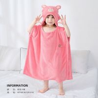 儿童浴巾斗篷带帽0-12岁宝宝浴巾浴袍动物卡通婴儿披风