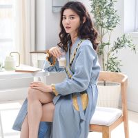 睡衣睡袍浴袍女纯棉春秋夏套装吊带睡裙网红蕾丝家居服大码