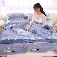 毛绒毯子垫加厚保暖床单人加绒冬季小被子单件毛毯法兰绒宿舍