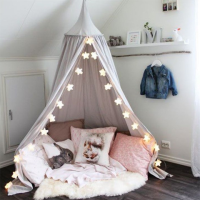 网红ins儿童房床幔装饰吊顶游戏帐篷梦幻床帘公主风韩式壁挂拍照