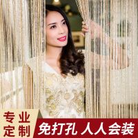 加密银丝线帘子防蚊流苏门帘通风客厅卧室婚庆装饰窗帘隔断屏风帘