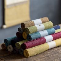 茶席桌旗棉麻布艺家用茶道防水日式禅意桌布简约麻布茶具茶盘垫子