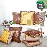 夏季麻将竹凉席抱枕套靠枕靠垫背垫沙发办公室电脑椅腰靠椅子靠枕