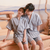 纯棉汗蒸服女 男 浴服浴衣浴袍 睡衣 档家居 足道温泉