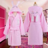儿童浴袍男女孩中大童睡袍浴巾春秋冬季宝宝睡袍带帽浴衣吸水速干