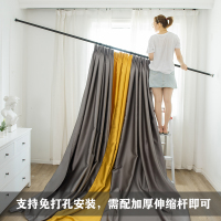 轻奢2020年新款流行窗帘北欧拼色卧室客厅遮光隔热防晒挂钩式