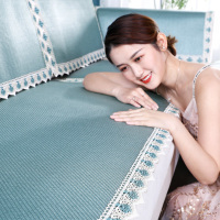 沙发垫夏天凉席竹席冰丝席沙发套罩夏季坐垫四季通用布艺实木全包