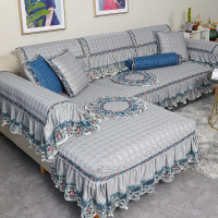 沙发垫四季通用布艺坐垫欧式盖布防滑沙发套罩全包套一套