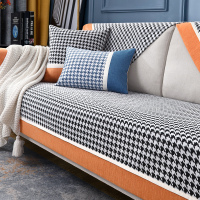 沙发垫四季通用防滑档沙发套罩北欧风格轻奢千鸟格盖布巾