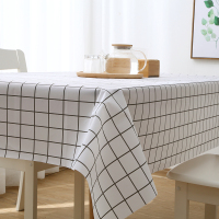 餐桌布防水防烫防油免洗pvc桌垫长方形格子茶几书桌台布盖布桌布