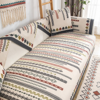 棉麻沙发垫四季通用波西米亚风北欧现代秋冬沙发套罩巾防滑