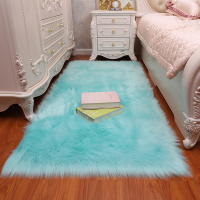白色毛毛床边地毯卧室满铺可爱家用长毛地毯橱窗装饰毛毯