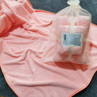 1条浴巾+1条毛巾 柔吸水绒回礼品毛巾浴巾套装子母巾回礼品