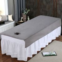 美容床单防水防油 按摩床水疗精油专用覆膜床单开洞