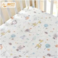 新生儿床上用品 宝宝全棉床单床罩 婴幼儿童纯棉双层纱布床笠