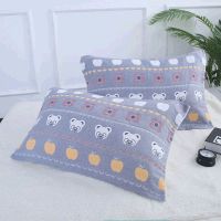 一对装棉纱布枕巾 情侣欧式枕头巾结婚红枕巾四季成人枕巾