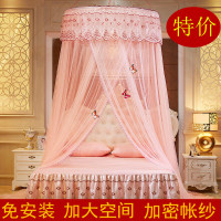 吊顶圆顶蚊帐双人单人家用宫廷落地吊帐通用款公主风大圆顶