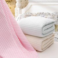 纯棉夏用三层蜂窝毛巾被毛巾毯纱布夏凉被多功能盖毯床单轻薄透气
