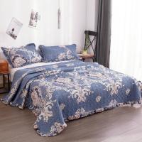 纯棉床盖单件绗缝被全棉床单三件套夹棉加厚的韩国铺盖垫衍缝床上