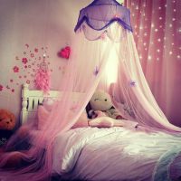 2019新款蚊帐公主风吊帐少女心圆顶吊顶床头帘幔纱公主房间装饰