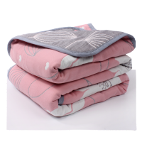 纯棉新款加厚六层纱布多层毛巾被毯可做床单床盖四季通用毛巾被