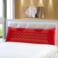 婚庆双人长枕头情侣磁疗保健护颈双人枕头全棉枕套1.2/1.5/1.8米