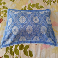 蓝色枕巾一条学生宿舍单人床单位学校寝室纯蓝枕头套