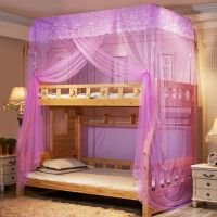 子母床蚊帐上下铺家用双层高低床一体式带支架儿童床蚊帐全尺寸