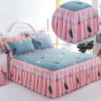 韩式蕾丝床裙单件床罩三件套1.5m1.8m床套席梦思防滑保护套