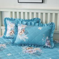 夹棉加厚花边枕套婚庆枕巾一对装加大成人枕套