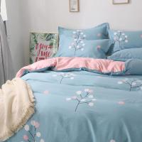 家纺全棉四件套加厚纯棉床上用品床单被套1.5m1.8米