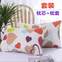 枕芯一对送枕套带拉链单人枕头一对成人家用枕芯一只枕套套装