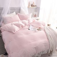 床上四件套床上用品情侣公主风冰丝水洗真丝双人床单被套蕾丝花边