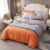 纯棉四件套全棉加厚磨毛斜纹1.2米三4件套单双人床被套床单