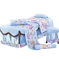 美容床罩四件套美体按摩院床裙床罩枕套座套被套含芯