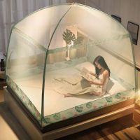 蒙古包蚊帐 家用1.8m床小孩防摔纹账1.5m帐篷2米全封闭拉链式单人