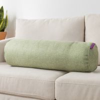 棉麻护颈圆柱抱枕瑜伽枕美容床枕沙发圆形长腰靠睡觉大靠枕可拆洗