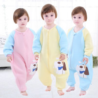 睡袋婴儿纯棉宝宝睡袋儿童秋冬防踢被子暖气屋宝宝新生儿分腿睡衣