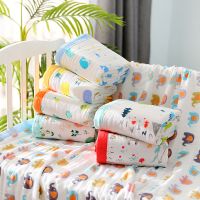 婴儿浴巾六层纯棉纱布盖毯大版儿童学生盖被幼儿园宝宝毛巾被毯子