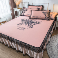 折叠夏天1.8m床夏季可水洗空调软席子三件套1.5米2床裙冰丝席凉席