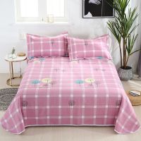 全棉加厚老粗布凉席三件套夏季透气空调席单双人学生宿舍折叠软席H1