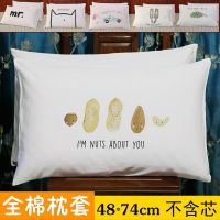 纯棉枕套枕罩枕皮全棉单只一对装成人情侣卡通枕头巾I3
