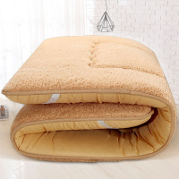加厚保暖羊羔绒床垫防滑可折叠可打地铺床褥子单人双人学生床垫子