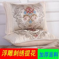 欧式提花抱枕沙发靠垫抱枕套刺绣长方形客厅沙发靠枕护腰靠背头枕