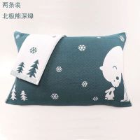 纯棉纱布三层花边枕巾全棉枕巾多种花色成人大枕巾