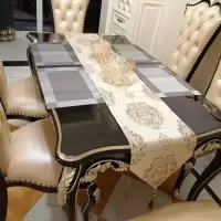 桌旗中式现代简约时尚欧式美式餐桌布艺茶几影视柜台布装饰布定制