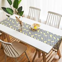 北欧几何日式韩式棉麻现代简约小清新桌旗柜旗床旗茶几旗布艺定制