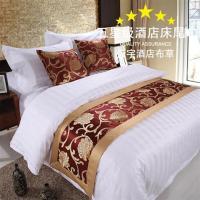 宾馆酒店床上用品档宾馆酒店床尾巾床旗床尾垫床盖桌旗|金牡丹 2.0米床用50*260